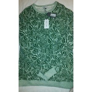 Slate & Stone Green Melange Print Crewneck Pullover Men's Size LARGE NWT ANB